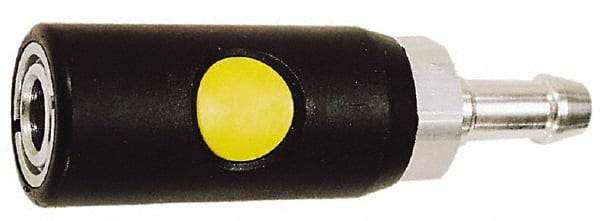 Prevost - Hose Barb ARO Pneumatic Hose Safety Coupler - Composite, 1/4" Body Diam, 1/4" Hose ID - Americas Industrial Supply
