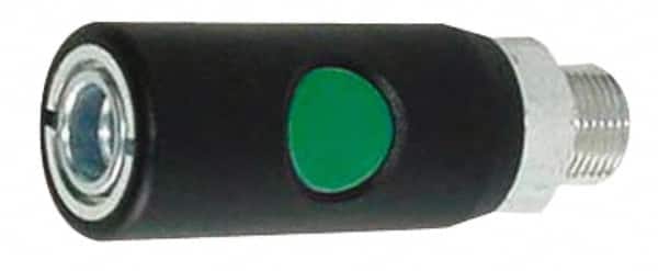 Prevost - 3/8 Female NPT European High Flow Pneumatic Hose Safety Coupler - Composite, 7.2mm Body Diam - Americas Industrial Supply