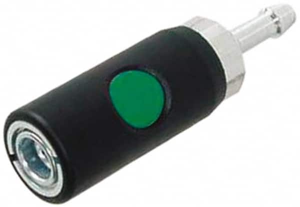 Prevost - Hose Barb European High Flow Pneumatic Hose Safety Coupler - Composite, 7.2mm Body Diam, 1/2" Hose ID - Americas Industrial Supply