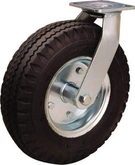 Hamilton - 12" Diam, Rubber Swivel Caster - 500 Lb Capacity, Top Plate Mount, 4" x 4-1/2" Plate, Precision Ball Bearing - Americas Industrial Supply