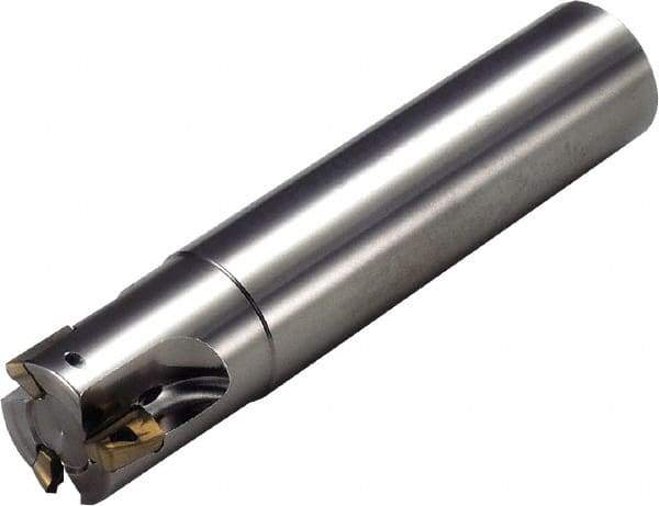Kyocera - 30mm Cut Diam, 10mm Max Depth of Cut, 25mm Shank Diam, 130mm OAL, Indexable Square Shoulder End Mill - BDMT 11T3 Inserts, Cylindrical Shank, 90° Lead Angle, Through Coolant - Americas Industrial Supply