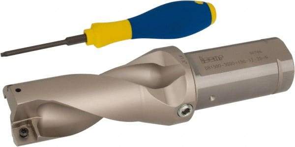Iscar - 3" Max Drill Depth, 2xD, 1-1/2" Diam, Indexable Insert Drill - 2 Inserts, 1-1/2" Shank Diam, Straight Shank - Americas Industrial Supply