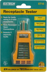 Extech - Receptacle Tester - LED Display - Americas Industrial Supply