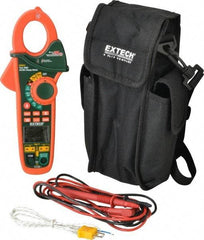 Extech - EX623, CAT III, Digital True RMS Auto Ranging Clamp Meter with 1-1/4" Clamp On Jaws - 600 VAC/VDC, 400 AC/DC Amps, Measures Voltage, Capacitance, Current, Frequency, Resistance, Temperature - Americas Industrial Supply