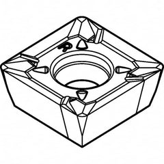 Kennametal - SPCT3125 LD Grade KCK15 Carbide Milling Insert - TiN/TiCN/Al2O3 Finish, 5/32" Thick, 10mm Inscribed Circle, 0.8mm Corner Radius - Americas Industrial Supply