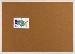 Quartet - 96" Wide x 48" High Open Cork Bulletin Board - Natural (Color) - Americas Industrial Supply