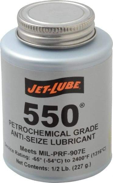 Jet-Lube - 0.5 Lb Can Extreme Pressure Anti-Seize Lubricant - Molybdenum Disulfide, -65 to 2,400°F, Steel Blue, Water Resistant - Americas Industrial Supply