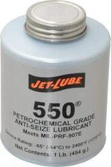 Jet-Lube - 1 Lb Can Extreme Pressure Anti-Seize Lubricant - Molybdenum Disulfide, -65 to 2,400°F, Steel Blue, Water Resistant - Americas Industrial Supply