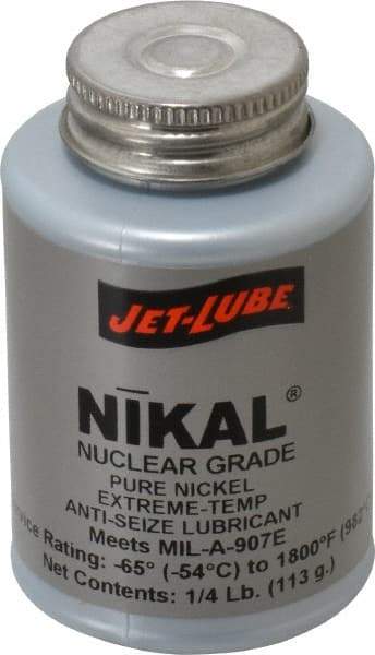 Jet-Lube - 0.25 Lb Can Extreme Temperature Anti-Seize Lubricant - Nickel, -65 to 1,800°F, Gray, Nuclear Grade - Americas Industrial Supply