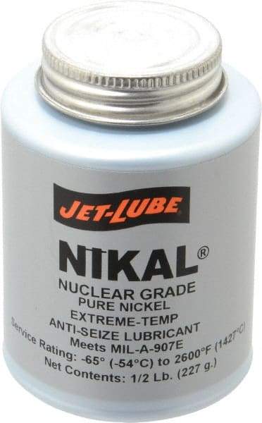 Jet-Lube - 0.5 Lb Can Extreme Temperature Anti-Seize Lubricant - Nickel, -65 to 2,600°F, Gray, Nuclear Grade - Americas Industrial Supply