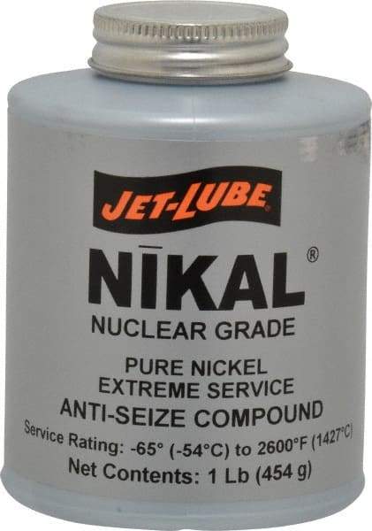 Jet-Lube - 1 Lb Can Extreme Temperature Anti-Seize Lubricant - Nickel, -65 to 2,600°F, Gray, Nuclear Grade - Americas Industrial Supply