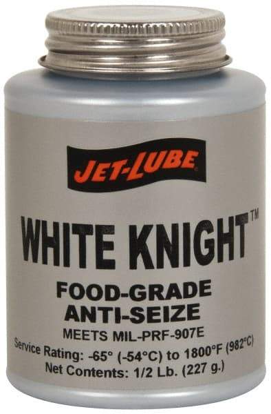 Jet-Lube - 1 Lb Can General Purpose Anti-Seize Lubricant - Aluminum, -65 to 1,800°F, White, Food Grade, Water Resistant - Americas Industrial Supply