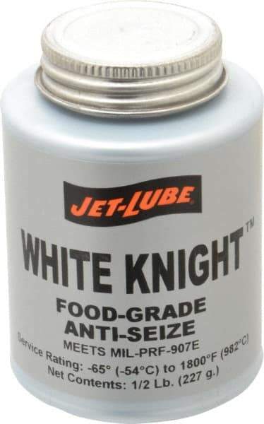 Jet-Lube - 0.5 Lb Can General Purpose Anti-Seize Lubricant - Aluminum, -65 to 1,800°F, White, Food Grade, Water Resistant - Americas Industrial Supply