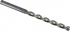 Walter-Titex - #4 130° High Speed Steel Jobber Drill - Oxide Finish, Right Hand Cut, Parabolic Flute, Straight Shank, 3-21/32" OAL, Standard Point - Americas Industrial Supply