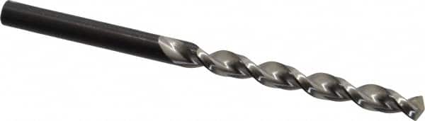 Walter-Titex - #5 130° High Speed Steel Jobber Drill - Oxide Finish, Right Hand Cut, Parabolic Flute, Straight Shank, 3-3/8" OAL, Standard Point - Americas Industrial Supply