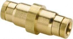 Parker - 5/8" Outside Diam, Brass Push-to-Connect Tube Retaining Ring Bulkhead Union - 250 Max psi, Buna-N O-Ring, Tube to Tube Connection - Americas Industrial Supply