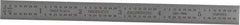 PEC Tools - 6" Long, 1/64, 1/32" and 0.5, 1mm Graduation, Flexible Steel Rule - English/Metric Graduation Style, 1/2" Wide, Silver, Satin Chrome Finish - Americas Industrial Supply