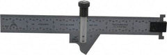 PEC Tools - 6 Inch Long Blade, 59° Bevel Angle, Steel Ruler Drill Point Gage - 1/64 -1/8 Inch Ruler Graduation, Removable Adjustable Ruler Hook, Depth Gage/Caliper, Hook Rule, Layout, Plain Rule and Try Square Function - Americas Industrial Supply