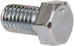 Value Collection - 7/16-14 Thread, 3/4" Length Under Head, Steel Hex Head Bolt - Zinc Plated, 5/8" Hex, UNC Thread, ASTM A307, Grade 2 - Americas Industrial Supply