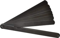 PEC Tools - 9 Piece, 0.0015 to 0.015" Thick, Parallel Feeler Gage Set - 6" Leaf Length, 1/2" Wide, Tempered Steel - Americas Industrial Supply