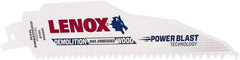 Lenox - 6" Long x 7/8" Thick, Bi-Metal Reciprocating Saw Blade - Straight Profile, 6 TPI, Toothed Edge, Universal Shank - Americas Industrial Supply