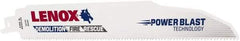 Lenox - 9" Long x 7/8" Thick, Bi-Metal Reciprocating Saw Blade - Straight Profile, 10 TPI, Toothed Edge, Universal Shank - Americas Industrial Supply