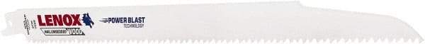 Lenox - 12" Long x 3/4" Thick, Bi-Metal Reciprocating Saw Blade - Tapered Profile, 6 TPI, Toothed Edge, Universal Shank - Americas Industrial Supply