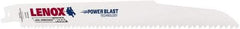 Lenox - 9" Long x 3/4" Thick, Bi-Metal Reciprocating Saw Blade - Tapered Profile, 6 TPI, Toothed Edge, Universal Shank - Americas Industrial Supply