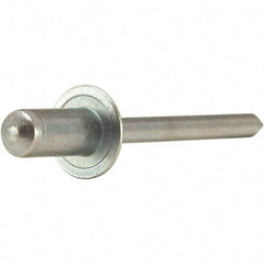 STANLEY Engineered Fastening - Size 4 Dome Head Stainless Steel Closed End Blind Rivet - Stainless Steel Mandrel, 0.126" to 0.187" Grip, 1/8" Head Diam, 0.129" to 0.133" Hole Diam, - Americas Industrial Supply