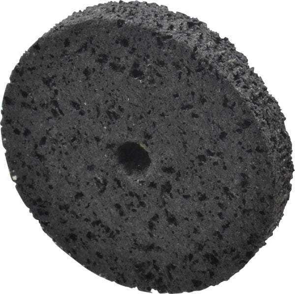 3M - 3" Diam, 1/2" Face Width, 3/8" Center Hole, Very Coarse Grade, Silicon Carbide Deburring Wheel - Unitized, Hard Density 7 Grade, 14,100 RPM - Americas Industrial Supply