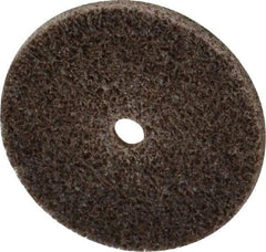 3M - 1-1/2" Diam, 1/8" Face Width, 3/16" Center Hole, Medium Grade, Aluminum Oxide Deburring Wheel - Unitized, Hard Density 7 Grade, 30,100 RPM - Americas Industrial Supply