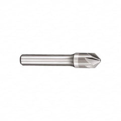 SGS - 1/4" Head Diam, 1/4" Shank Diam, 6 Flute 82° Solid Carbide Countersink - Americas Industrial Supply