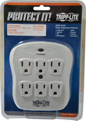Tripp-Lite - 6 Outlets, 120 Volts, 15 Amps, Power Outlet Strip - Direct Plug-in Mount, 5-15P NEMA Configuration, 4.8" Strip, UL1449 3rd Edition - Americas Industrial Supply