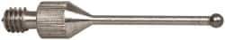 SPI - #4-48, 0.2810" Ball Diam, Chrome Alloy Steel Ball Contact Point - 0.281" Contact Point Length, Use with Dial Indicators - Americas Industrial Supply