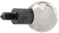 SPI - #4-48, 0.3430" Ball Diam, Chrome Alloy Steel Ball Contact Point - 0.343" Contact Point Length, Use with Dial Indicators - Americas Industrial Supply