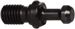 Parlec - C Style, BT30 Taper, M12x1.75 Thread, 45° Angle Radius, Standard Retention Knob - 1.7" OAL, 0.43" Knob Diam, 0.19" Flange Thickness, 0.908" from Knob to Flange, 0.49" Pilot Diam - Exact Industrial Supply