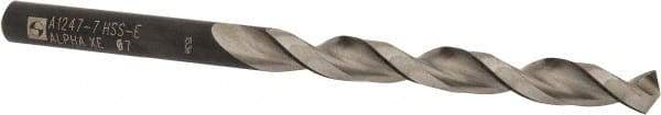 Walter-Titex - 7mm 130° Cobalt Jobber Drill - Oxide Finish, Right Hand Cut, Parabolic Flute, Straight Shank, 4-9/32" OAL, Split Point - Americas Industrial Supply