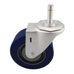 E.R. Wagner - 3" Diam x 1-1/4" Wide x 3-5/8" OAH Stem Mount Swivel Caster - Polyurethane, 210 Lb Capacity, Delrin Bearing, 7/16 x 1-3/8" Friction Stem - Americas Industrial Supply
