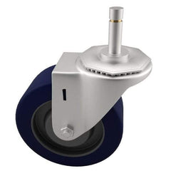 E.R. Wagner - 4" Diam x 1-1/4" Wide x 4-1/2" OAH Stem Mount Swivel Caster - Polyurethane, 275 Lb Capacity, Delrin Bearing, 7/16 x 1-3/8" Friction Stem - Americas Industrial Supply