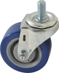 E.R. Wagner - 3" Diam x 1-1/4" Wide x 3-5/8" OAH Stem Mount Swivel Caster - Polyurethane, 210 Lb Capacity, Delrin Bearing, 1/2-13 x 1" Threaded Stem - Americas Industrial Supply