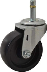 E.R. Wagner - 3" Diam x 1-1/4" Wide x 3-5/8" OAH Stem Mount Swivel Caster - Polyolefin, 210 Lb Capacity, Plain Bearing, 7/16 x 1-3/8" Friction Stem - Americas Industrial Supply