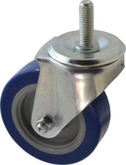 E.R. Wagner - 4" Diam x 1-1/4" Wide x 5" OAH Stem Mount Swivel Caster - Polyurethane, 275 Lb Capacity, Delrin Bearing, 1/2-13 x 1-1/2" Threaded Stem - Americas Industrial Supply