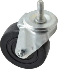 E.R. Wagner - 4" Diam x 1-3/8" Wide x 5" OAH Stem Mount Swivel Caster - Polyolefin, 275 Lb Capacity, Delrin Bearing, 1/2-13 x 1-1/2" Threaded Stem - Americas Industrial Supply