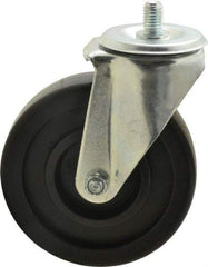 E.R. Wagner - 5" Diam x 1-3/8" Wide x 6-1/8" OAH Stem Mount Swivel Caster - Polyolefin, 300 Lb Capacity, Delrin Bearing, 1/2-13 x 3/4" Threaded Stem - Americas Industrial Supply