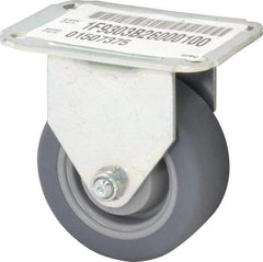 E.R. Wagner - 3" Diam x 1-1/4" Wide x 3-3/4" OAH Top Plate Mount Rigid Caster - TPR, 125 Lb Capacity, Delrin Bearing, 2-3/4 x 3-3/4" Plate - Americas Industrial Supply