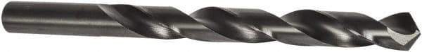 Precision Twist Drill - 17/64" 135° High Speed Steel Jobber Drill - Oxide Finish, Right Hand Cut, Spiral Flute, Straight Shank, 4-1/8" OAL, Split Point - Americas Industrial Supply