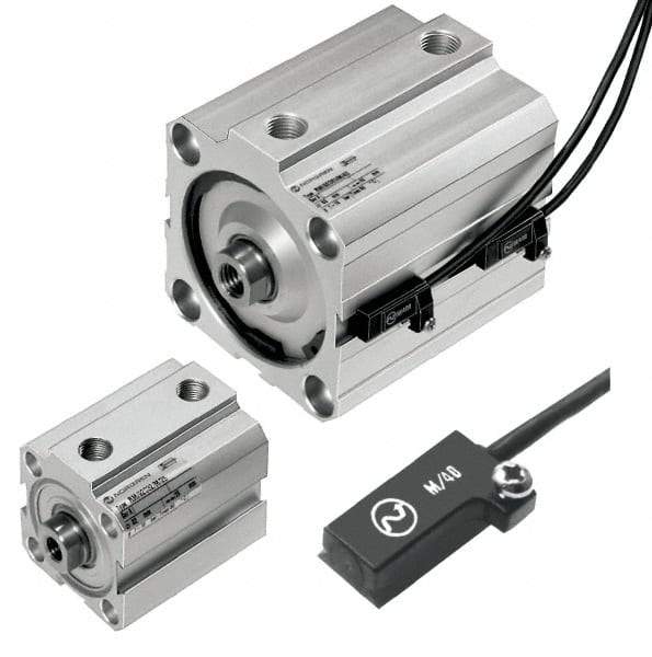 Norgren - 1-1/2" Stroke x 4" Bore Double Acting Air Cylinder - 1/4 Port, 1/2-20 Rod Thread, 145 Max psi, 23 to 176°F - Americas Industrial Supply