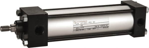 Norgren - 6" Stroke x 2" Bore Single Acting Air Cylinder - 3/8 Port, 7/16-20 Rod Thread, 250 Max psi, -20 to 200°F - Americas Industrial Supply