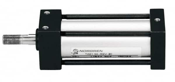 Norgren - 3" Stroke x 1-1/8" Bore Single Acting Air Cylinder - 1/8 Port, 5/16-18 Rod Thread, 150 Max psi, -20 to 200°F - Americas Industrial Supply