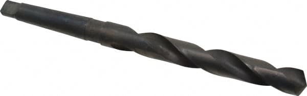 Interstate - 49/64", 2MT 118° Point High Speed Steel Taper Shank Drill Bit - Oxide Finish, 5-1/2" Flute Length, 9-3/8" OAL, Spiral Flute - Americas Industrial Supply